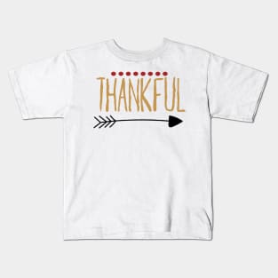 Thankful Hand Writing Arrow Kids T-Shirt